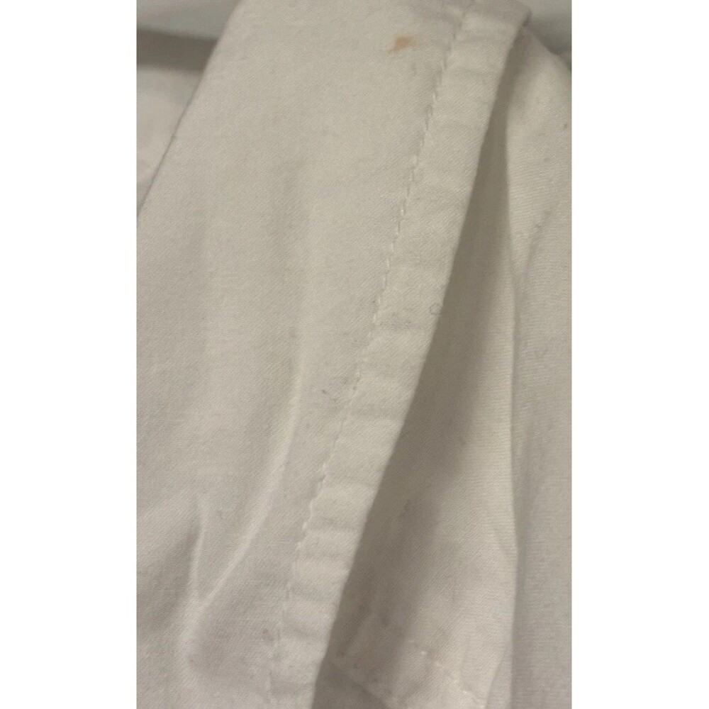 Free People Bohemian Ruffle Hem Freya Poplin Tunic Button Up White Babydoll M - Picture 6 of 7